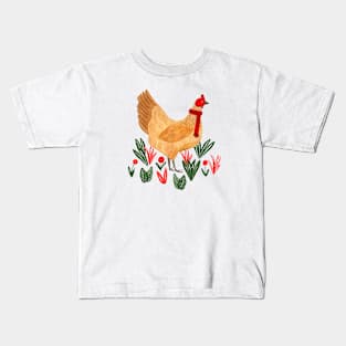 Winter Chicken Kids T-Shirt